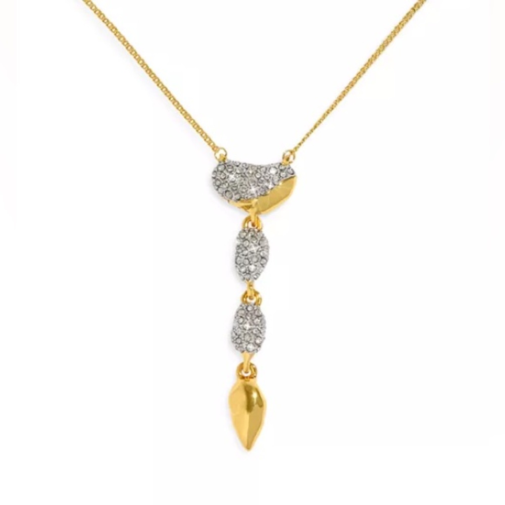 ALEXIS BITTAR Solanales Crystal Pebble Drop Y-Necklace